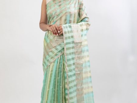 Chiniya Silk zari checks saree Fashion