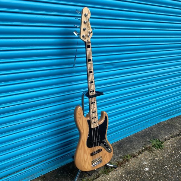 Vintage VJ75 5 String Bass Natural Ash Online