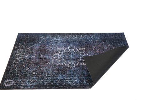 DRUMnBASE Vintage Persian Stage Rug – Blue – 130 x 90cm For Sale