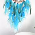 Blue   Green   white Feathers - Crochet Circle Dream Catcher Discount