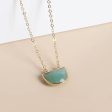 Gibbous Moon Gemstone Pendant Necklace Hot on Sale