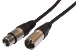 QTX 1.5m XLR Male to XLR Female Microphone Lead on Sale