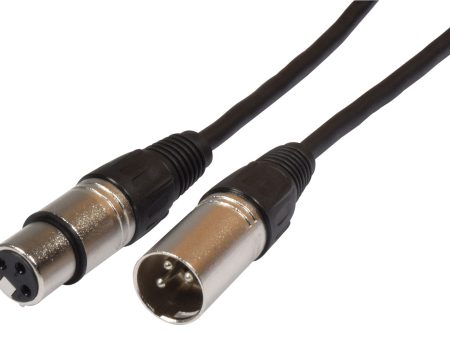 QTX 1.5m XLR Male to XLR Female Microphone Lead on Sale