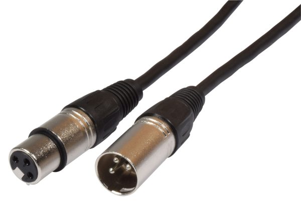 QTX 1.5m XLR Male to XLR Female Microphone Lead on Sale