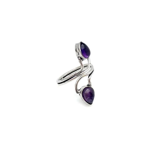 Anju Jewelry - Amethyst Ring - Silver For Sale