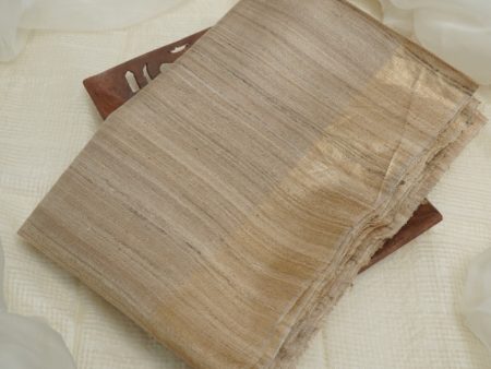 Natural Tussar Plain Saree Online now