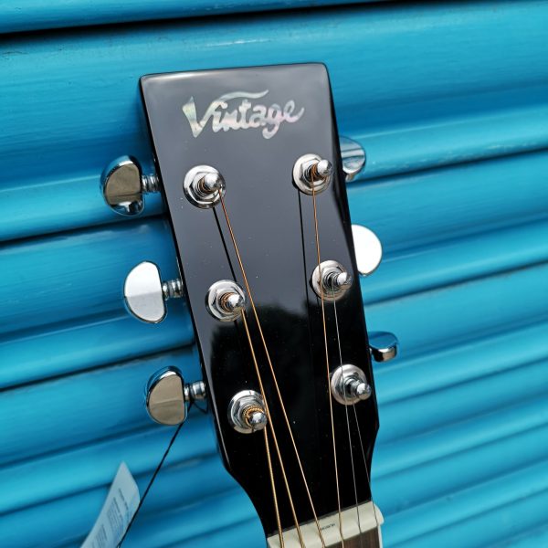 Vintage V300 Acoustic Folk Guitar Package (inc. gigbag, Strap, Tuner, Pics & Spare Strings) on Sale