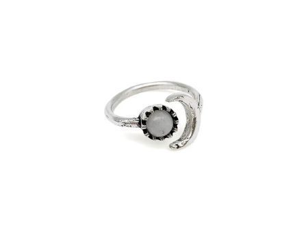 Anju Jewelry - Moonstone Ring - Silver Discount