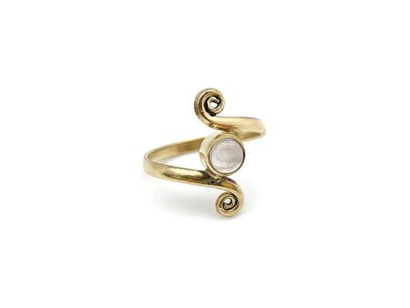 Anju Jewelry - Rose Quartz Ring - Gold Online Sale