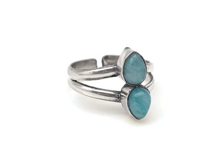 Anju Jewelry - Amazonite Ring - Silver Online