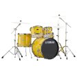 Yamaha Rydeen Mellow Yellow 20  Shell Pack Hardware and Cymbals Sale