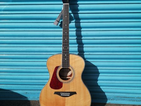 Vintage V300 Left Handed Solid Top Acoustic Folk Guitar Package (inc. gigbag, Strap, Tuner, Pics & Spare Strings) Supply