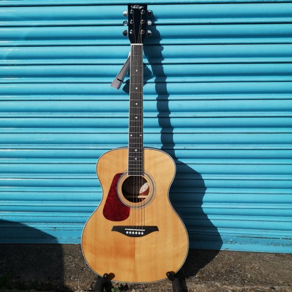 Vintage V300 Left Handed Solid Top Acoustic Folk Guitar Package (inc. gigbag, Strap, Tuner, Pics & Spare Strings) Supply