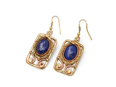 Anju Jewelry - Mixed Metal and Lapis Earrings Supply