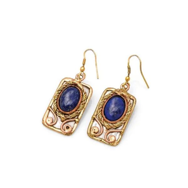 Anju Jewelry - Mixed Metal and Lapis Earrings Supply