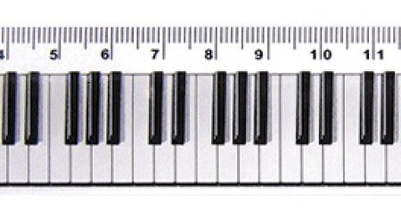 Music Gift 15cm Ruler Piano Keyboard Design Hot on Sale