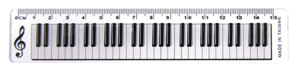 Music Gift 15cm Ruler Piano Keyboard Design Hot on Sale