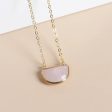 Gibbous Moon Gemstone Pendant Necklace Hot on Sale