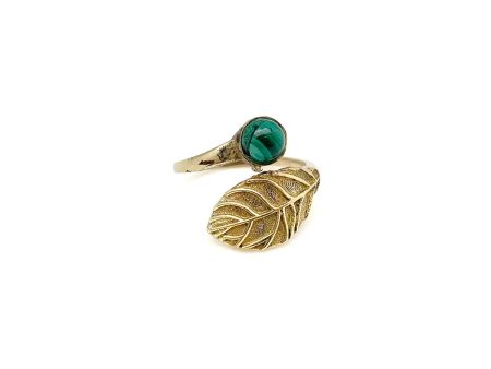 Anju Jewelry - Malachite Ring - Gold on Sale