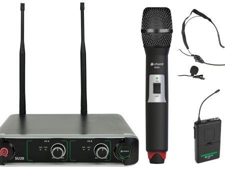 Chord - SU20 Compact Dual UHF Combo Head-Set & Handheld Microphone Set (Combo 863.42+864.3) Online