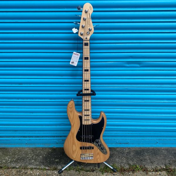 Vintage VJ75 5 String Bass Natural Ash Online