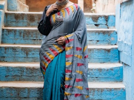 Hemp Cotton Saree With Traditional Limbu Dhaka For Discount