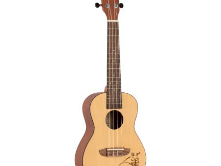 Ortega Bonfire Series Concert Ukulele in Spruce and Sapele Natural Finish RU5 For Cheap