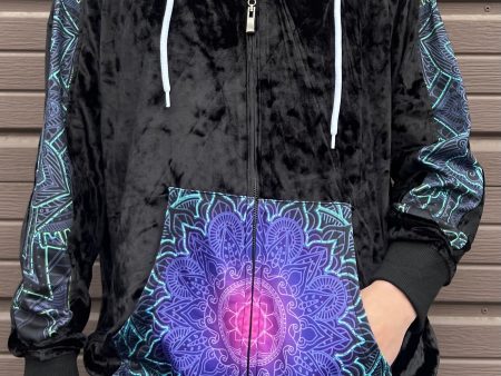 Cameron Gray - Mandala Love -  Keme Zip Up Hoodie on Sale