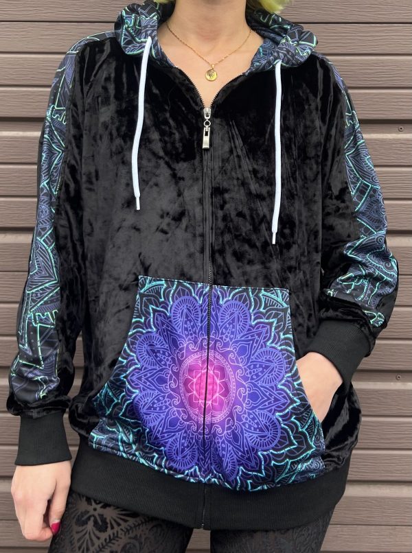 Cameron Gray - Mandala Love -  Keme Zip Up Hoodie on Sale