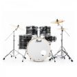 Pearl Export Graphite Silver Twist 5 Piece Drum Kit including Sabian SBR Cymbals (22 , 10 , 12 , 16 , 14  snare) Supply