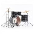 Pearl Export Graphite Silver Twist 5 Piece Drum Kit including Sabian SBR Cymbals (22 , 10 , 12 , 16 , 14  snare) Supply