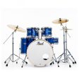 Pearl Export High Voltage Blue 5 Piece Drum Kit including Sabian SBR Cymbals (22 , 10 , 12 , 16 , 14  snare) Cheap