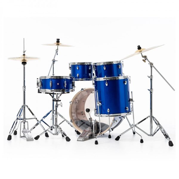 Pearl Export High Voltage Blue 5 Piece Drum Kit including Sabian SBR Cymbals (20 , 10 , 12 , 14 , 14  snare) Hot on Sale