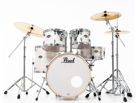 Pearl Export Slipstream White 5 Piece Drum Kit including Sabian SBR Cymbals (20 , 10 , 12 , 14 , 14  snare) Online now