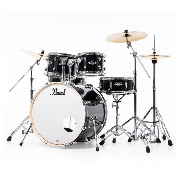 Pearl Export Jet Black 5 Piece Drum Kit including Sabian SBR Cymbals (22 , 10 , 12 , 16 , 14  snare) Supply