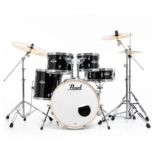 Pearl Export Jet Black 5 Piece Drum Kit including Sabian SBR Cymbals (20 , 10 , 12 , 14 , 14  snare) For Discount