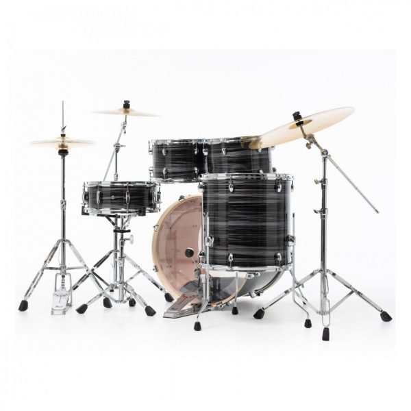 Pearl Export Graphite Silver Twist 5 Piece Drum Kit including Sabian SBR Cymbals (22 , 10 , 12 , 16 , 14  snare) Supply