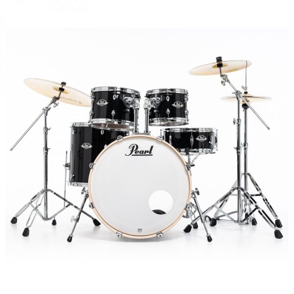 Pearl Export Jet Black 5 Piece Drum Kit including Sabian SBR Cymbals (22 , 10 , 12 , 16 , 14  snare) Supply