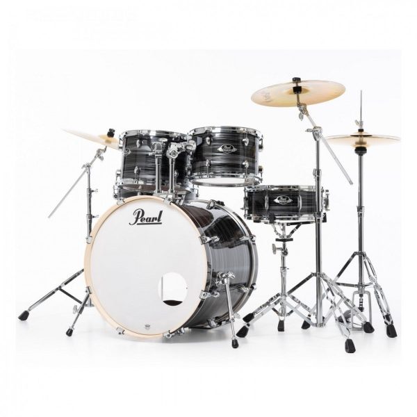 Pearl Export Graphite Silver Twist 5 Piece Drum Kit including Sabian SBR Cymbals (22 , 10 , 12 , 16 , 14  snare) Supply