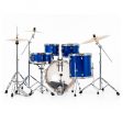 Pearl Export High Voltage Blue 5 Piece Drum Kit including Sabian SBR Cymbals (20 , 10 , 12 , 14 , 14  snare) Hot on Sale