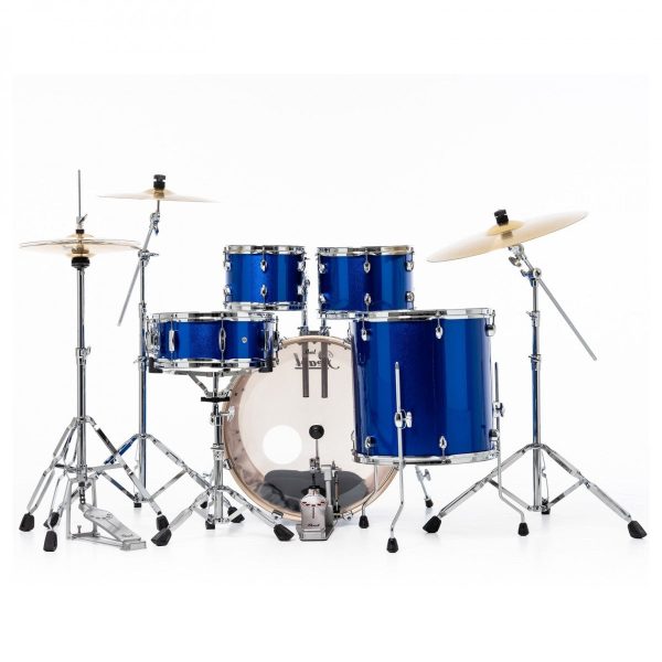 Pearl Export High Voltage Blue 5 Piece Drum Kit including Sabian SBR Cymbals (22 , 10 , 12 , 16 , 14  snare) Cheap