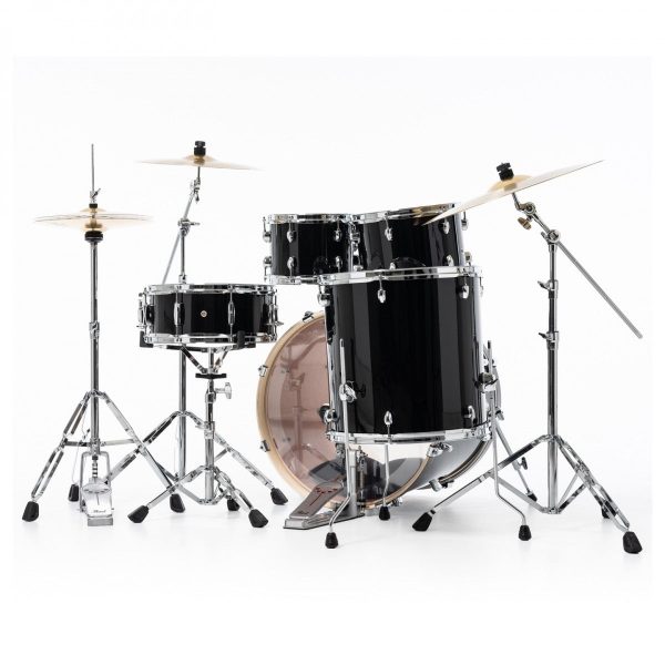 Pearl Export Jet Black 5 Piece Drum Kit including Sabian SBR Cymbals (22 , 10 , 12 , 16 , 14  snare) Supply