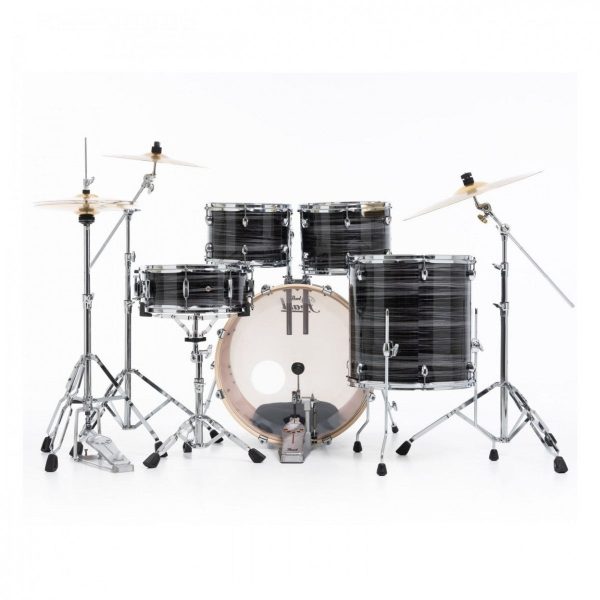 Pearl Export Graphite Silver Twist 5 Piece Drum Kit including Sabian SBR Cymbals (22 , 10 , 12 , 16 , 14  snare) Supply