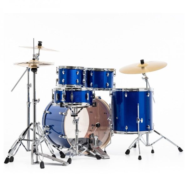 Pearl Export High Voltage Blue 5 Piece Drum Kit including Sabian SBR Cymbals (22 , 10 , 12 , 16 , 14  snare) Cheap