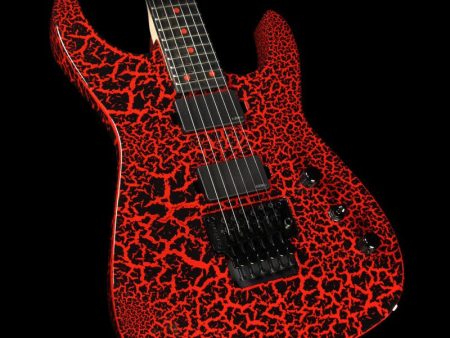 Charvel Custom Select Dinky Electric Guitar Black Red Crackle Online