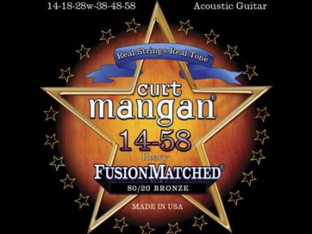 Curt Mangan Fusion Matched 80 20 Bronze Acoustic Strings (14-58) Supply