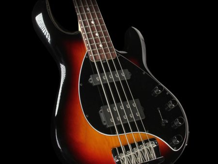 Used 2016 Ernie Ball Music Man Stingray 5 Electric Bass Guitar Tobacco Sunburst Cheap