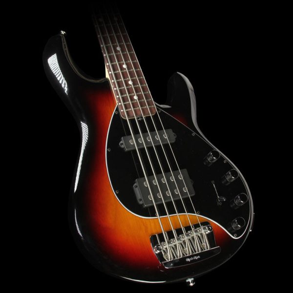 Used 2016 Ernie Ball Music Man Stingray 5 Electric Bass Guitar Tobacco Sunburst Cheap