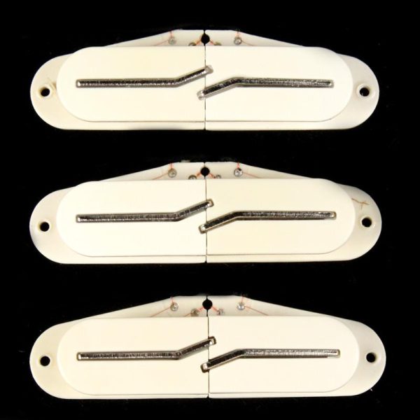 Lindy Fralin Split Blade Electric Guitar Pickup Set White Covers Sale